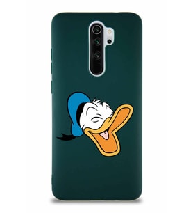 Xiaomi Redmi Note 8 Pro Soft Premier Kapak Donald Duck-E Tasarımlı Silikon Kılıf - Yeşil (Şeffaf)