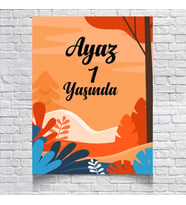 Sonbahar Temalı Doğum Günü Afişi