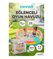ER-520 FUN PLAY 85CM HAVUZ ÜÇ RENKLİ İÇİNDE 100 ADET 6CM TOPLU
