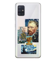 Samsung Galaxy A71 Uyumlu Van Gogh ve Sanatsal Tablolar Tasarımlı Şeffaf Telefon Kılıfı