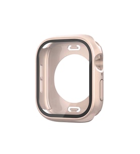 Apple Watch 10 46mm Uyumlu 360 Derece Korumalı Kasa ve Ekran Koruyucu Zore Watch Gard 12 (Rose Gold Altın)