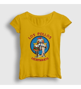 Presmono Kadın Sarı Los Pollos Hermanos Breaking Bad T-Shirt 406749tt (Sarı)