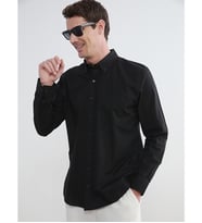 LCWAIKIKI Classic Siyah Regular Fit Oxford Erkek Gömlek
