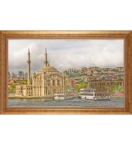 ALTIN ÇERÇEVELİ PASPARTULU TABLO CR1335