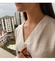 Kişiye Özel 925 Ayar Gümüş Sallantılı İsim Kolye