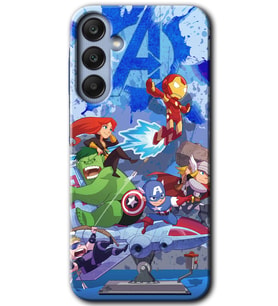 Galaxy A35 Kılıf HD Desen Baskılı Kılıf - Avengers Cartoon