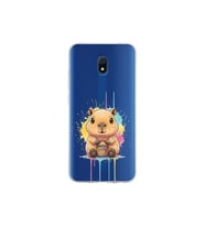 Redmi 8A ile Uyumlu Splash Kapibara Tasarımlı Şeffaf Silikon Kılıf
