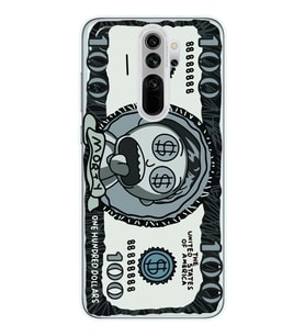 Redmi Note 8 Pro Uyumlu Morty Para Tasarımlı Şeffaf Telefon Kılıfı