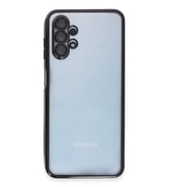 Newface Samsung Galaxy A13 4G Kılıf Razer Lensli Silikon - Siyah