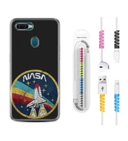 Oppo A5S A15 A16 A54 A55 A73 A74 Kılıf Kablo Koruma Spiral Silikon Nasa 1326