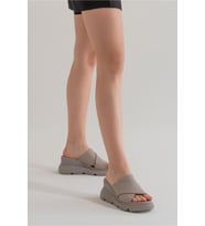 Zeyn Shoes 7673 Gri Kadın Terlik