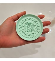 3D Baskı Makyaj Fırçası Temizleme Pedi - Desenli Aparat-Mint