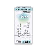 Mey İthalat® Bio Natural Bebek Bezi Fırsat Paketi 2 Beden 3-6 Kg 48 Adet