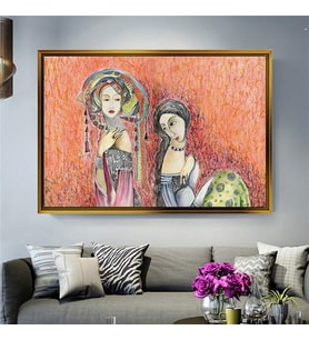 Altın Çerçeveli dekoratif tablo l1901 (Gold)