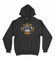 Turuncu Ultimate Gamer Siyah Kapşonlu Sweatshirt Hoddie
