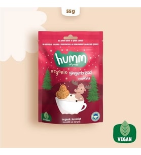 Organik Zencefilli ve Tarçınlı Vegan Kurabiye 55 Gr