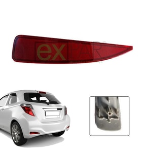 YARİS ARKA TAMPON REFLEKTÖRÜ SOL TARAF 2012 - 2014 MODEL YARİS KEDİ GÖZÜ