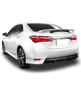 Toyota corolla (2012-2016) Arka Tampon Flap + Difüzör (Plastik)