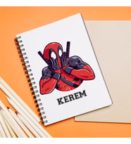 Deadpool Tasarımlı Kişiye Özel Defter