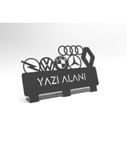 Mova Dizayn Kişiye Özel Hediyelik Opel  Vw Audi Mercedes BMW Renault Servis Otomotiv Tasarımlı Metal Masaüstü İsimlik