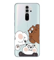 Redmi Note 8 Pro Uyumlu Kafadar Ayılar Desenli Şeffaf Telefon Kılıfı