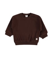 Civil Baby Cute Tiger Etiketli 6-18 Ay Sweatshirt - Kahverengi (Koyu Kahve)