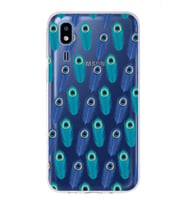 PrintiFy Samsung Galaxy A2 Core ile Uyumlu 1mm Slim Fit Nazar Boncuğu 4 Baskılı Şeffaf  Kılıf
