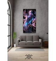 12 parça Anka Kuş Renk Çerçeve Görünümlü Mdf tablo Duvar Süsü Hediyelik Eşya (45cm x 85cm)