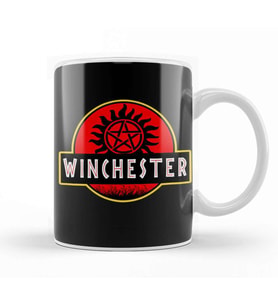 Supernatural Jurassic Park Winchester Kupa Bardak Porselen