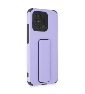 Xiaomi Redmi 10c Kılıf Mega Standlı Silikon - Lila