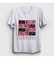 Presmono Unisex Beyaz Comics Blackpink T-Shirt 19331tt