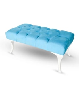120 Cm Kapitoneli Ayak Ucu Kapı Önü Antre Bench Puf (Turkuaz)