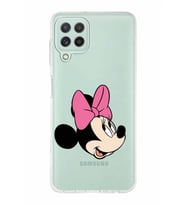 Samsung Galaxy A22  Kapak Minnie Mouse Tasarımlı Şeffaf Silikon Kılıf