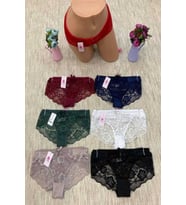 3 Adet Rengarenk Fantazi Dantelli Bayan Külot (Karışık)
