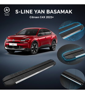 Citroen C4X  S-Line Premium Krom Yan Basamak   2023 Sonrası