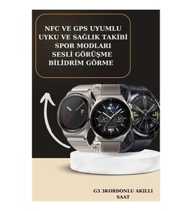 Mey İthalat® Aynalı Bluetooth Kulaklık Yeni Nesil Akıllı Saat Titreşimli Nabız Ölçer Spor Modları