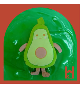 Avokado Peluş Yastık 45 cm Yeşil