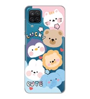Samsung Galaxy A12 Uyumlu Cute Animals Tasarımlı Şeffaf Telefon Kılıfı