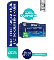 Bioxcin Quantum Yağlı Saçlar için Saç Dökülmesini Önleyici Şampuan 3 x 300 ML
