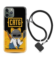 Apple iPhone 11 12 13 14 Pro Max Kılıf Boyun Askılı Silikon Cat G 1677