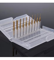 CNC End Mill Gravür Kesici Karbür 10 Adet 0.8/3.175mm PCB, SMT, CNC Matkap Uç 