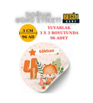 3 CM 4 CM 5 CM 6 CM DOĞUM GÜNÜ HATIRASI KİŞİYE ÖZEL KENDİNDEN YAPIŞKANLI ETİKET YUVARLAK 007