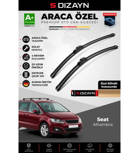 S-Dizayn Seat Alhambra Ön Cam Silecek Seti 2010-2022 Premium Araca Özel 70-40 Cm A+ Kalite