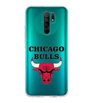 Xiaomi Redmi 9 Uyumlu Kapak Chicago Bulls Tasarımlı Şeffaf Silikon Kılıf