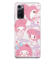 Samsung Galaxy S20 FE Uyumlu Melody Kuromi Desenli Şeffaf Telefon Kılıfı