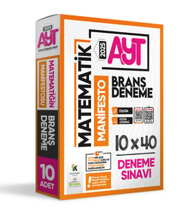 2025 YKS AYT Matematik Manifestosu BRANŞ Deneme Paketi 10lu Dijital Çözümlü
