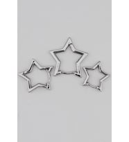 Özel Seri 3lü Yıldız Küpe Silver