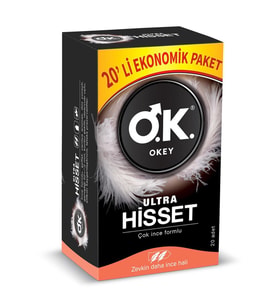 Okey Prezervatif Ultra Hisset 20'li - Ekonomik Paket