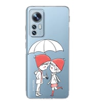Xiaomi Mi 12 Uyumlu Kamera Korumalı Kapak Aşk Tasarımlı Şeffaf Silikon Kılıf
