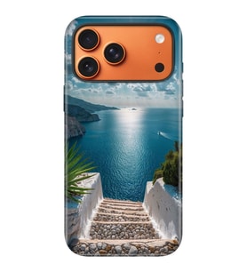 iPhone 17 Pro Velvet Kılıf Lansman İçi Kadife Temalı Desenli Silikon Santorini